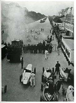 Dust Gallery: Start of a race at the Avus Track, Berlin, Germany