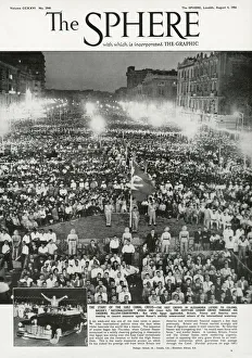 Images Dated 11th March 2020: Start of the Suez Crisis - Vast crowds in Alexandria listen to Colonel Nassers spwwch