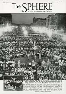Vast Prints: Start of the Suez Crisis - Vast crowds in Alexandria listen to Colonel Nassers spwwch