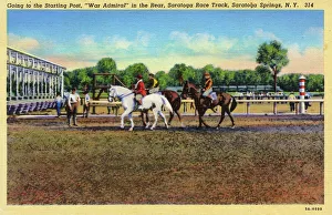 Post Gallery: Starting Post, Saratoga Race Course, NY State, USA