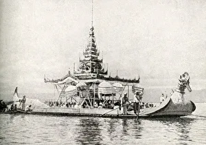State barge of Chief of Yawnghwe, Burma, South East Asia State barge of Chief of Yawnghwe, Burma, South East Asia