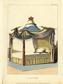 Furnishings Prints: A State Bed, 1813