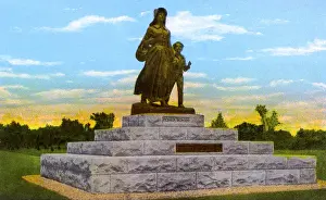 Stepped Prints: State of Oklahoma, USA - Pioneer Woman - Ponca City