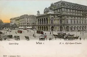 Portico Prints: State Opera House and street scene, Vienna, Austria