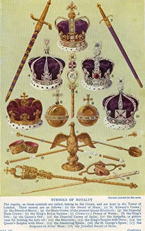 Jewels Gallery: State regalia kept at the Tower of London including St. Edwards crown