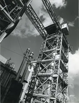Streak Prints: Static test rig installation at Hatfield for Blue Streak, c1