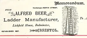 1891 Prints: Stationery, Alfred Beer of Bristol, Ladder Manufacturer