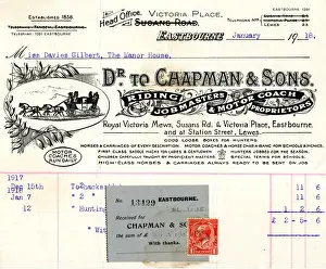 Eastbourne Prints: Stationery, Chapman & Sons, Eastbourne and Lewes