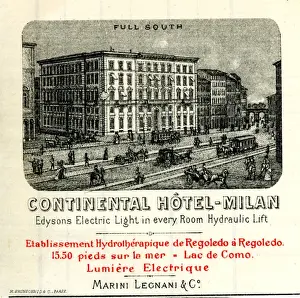 Hydraulic Prints: Stationery design, Continental Hotel, Milan, Italy