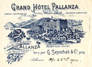 Images Dated 6th September 2017: Stationery design, Grand Hotel Pallanza, Italy