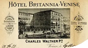 Walther Prints: Stationery design, Hotel Britannia, Venice, Italy