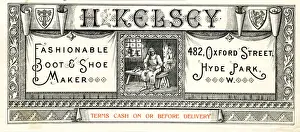 Billhead Prints: Stationery, H Kelsey, Cobbler, Fashionable Boot & Shoe Maker