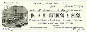 Bathroom Prints: Stationery, M Garding & Sons, Market Place, Leek