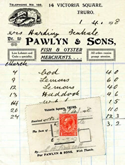 Handwriting Gallery: Stationery, Pawlyn & Sons, Victoria Square, Truro, Cornwall