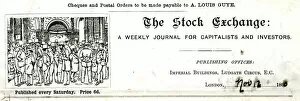 Capitalism Gallery: Stationery, The Stock Exchange, weekly journal