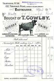 Cowley Prints: Stationery, T Cowley, Eastbourne, Sussex