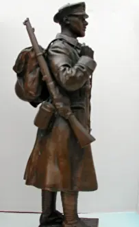 Slung Prints: Statue of a 1st World War Tommy wearing greatcoat