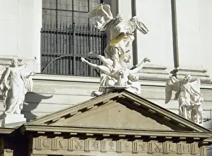 Pediment Prints: Statue of Archangel Michael, 1725, by Lorenzo Mattielli (167