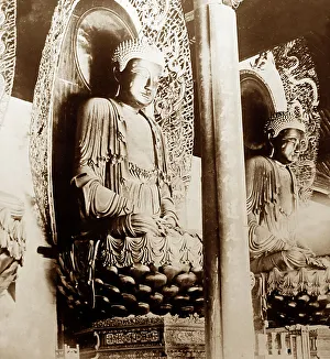 Statue of Buddha, Fuchoo Temple, China, early 1900s