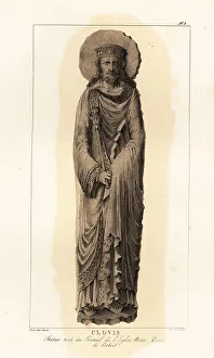 Clovis Prints: Statue of Clovis I (c.466-511), first king of the Franks