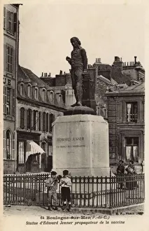 Bains Prints: Statue of Edward Jenner - Vaccination Pioneer - Boulogne