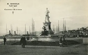 Abroad Collection: Statue of Edward VII outside the Casino, Cannes