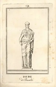 Attributes Prints: Statue of the Egyptian goddess Isis with