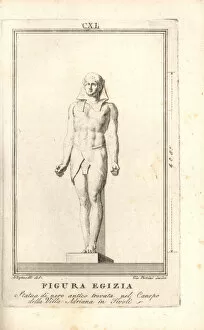 Statue of an Egyptian male figure in headdress