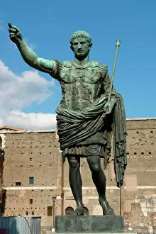 Ruler Collection: Statue of Emperor Augustus, Rome, Italy