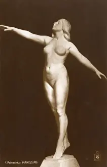 Softly Prints: Statue entitled Pianissimo by F Peleschka