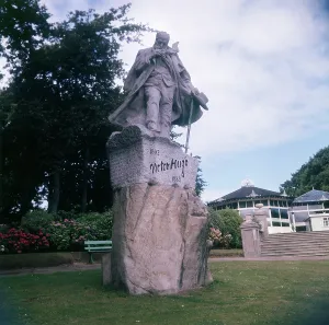 Overlooking Prints: Statue - French writer Victor Hugo, Candie Gardens, Guernsey