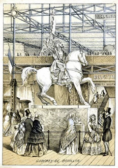 Visitors Collection: Statue of Godfrey de Bouillon at the Great Exhibition