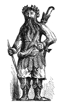 Statue of Gog at the Guildhall, London, 1884 Statue of Gog at the Guildhall, London, 1884