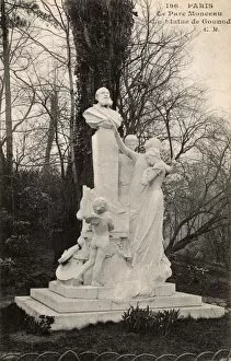 Antonin Gallery: Statue of Gounod in the Monceau Park, Paris, France