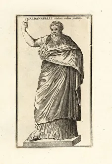 Bacchus Prints: Statue of the Greek god Dionysus as an old man