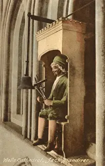 Hammer Prints: Statue of Jack Blandiver in Wells Cathedral