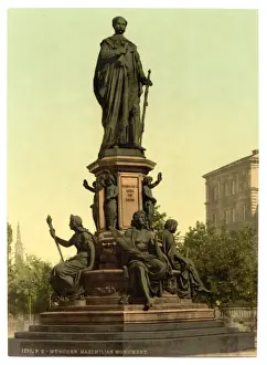 Maximilian Prints: Statue of King Maximilian II of Bavaria, Munich, Bavaria, Ge