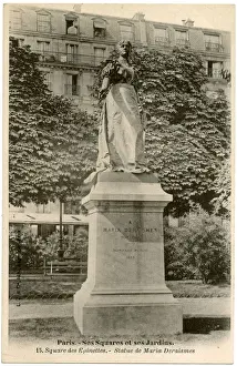 Arrondissement Prints: Statue to Maria Deraismes, Square Epinettes, Paris, France