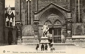 Oct16 Prints: Statue of Paolo Veronese - Chiesa di Sant Anastasia, Verona