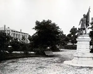 Vietnam Prints: Statue of Paul Bert, Hanoi, Indochina (Vietnam)