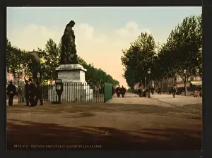 Statue Paul Riquet and the Allees, Beziers, France