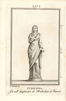Statue of Pudicitia in veiled robes