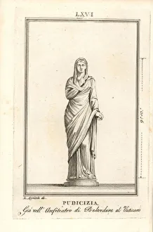 Paolo Gallery: Statue of Pudicitia in veiled robes