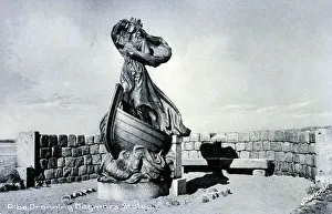 South West Prints: Statue of Queen Sagmar at Slotsbanken, Ribe, Denmark
