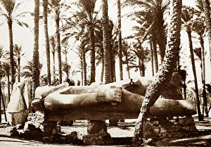 Statue of Ramesses II at Memphis, Egypt, Victorian period