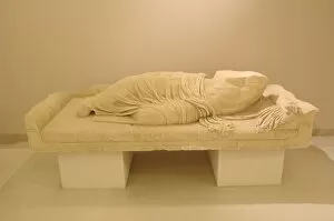 Reclined Collection: Statue of a reclining man. Greece
