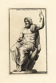 Roman God Prints: Statue of the Roman god Jove or Jupiter