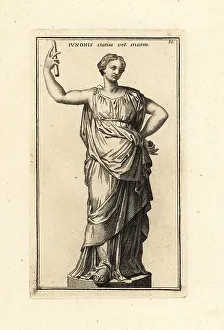 2nd Century Bc Prints: Statue of the Roman goddess Juno from the 2nd century BC