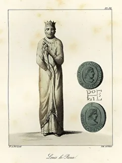 Bossange Prints: Statue and seal of Louis the Pious