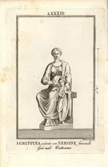 Statue of a seated Agrippina the Younger with